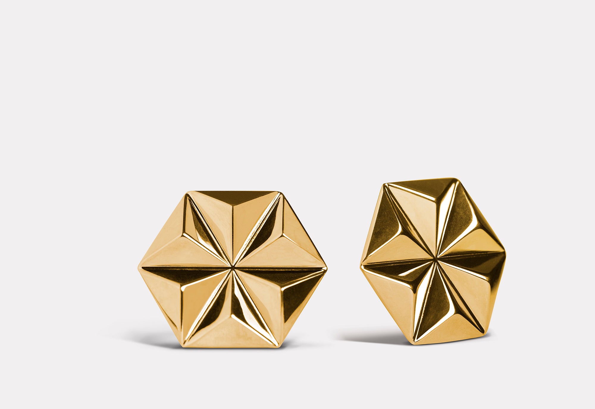 Inverted Asanoha hexagonal earrings | J + Mikoto – J+Mikoto