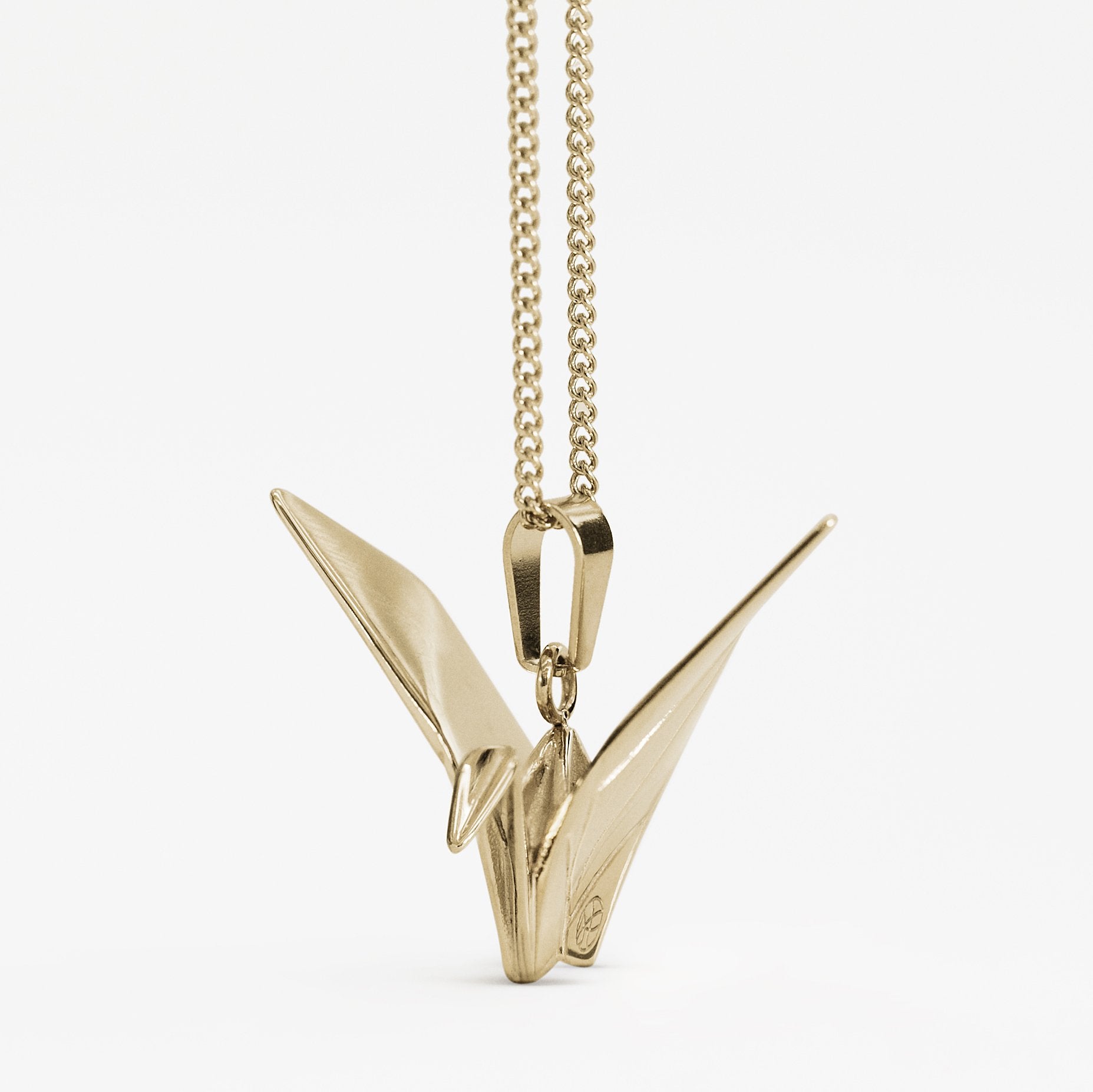 Tsuru Crane Pendant (Gold plated) | J + Mikoto – J+Mikoto