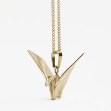 Load image into Gallery viewer, Tsuru Crane Pendant (Gold plated)