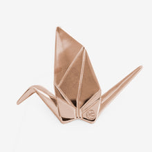 Load image into Gallery viewer, Tsuru Crane Pendant (Rose gold plated)