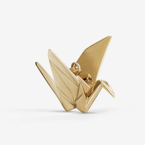 Tsuru Crane Pendant (Gold plated)