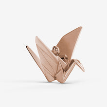 Load image into Gallery viewer, Tsuru Crane Pendant (Rose gold plated)