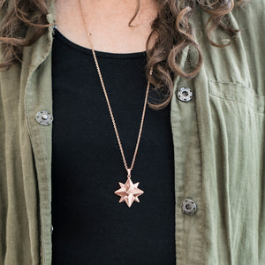 Sempū Vortex Pendant (Rose gold plated)