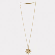 Load image into Gallery viewer, J+Mikoto origami jewelry gold plated steel Sempu vortex pendant