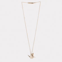 Load image into Gallery viewer, Tsuru Crane Pendant (Rose gold plated)