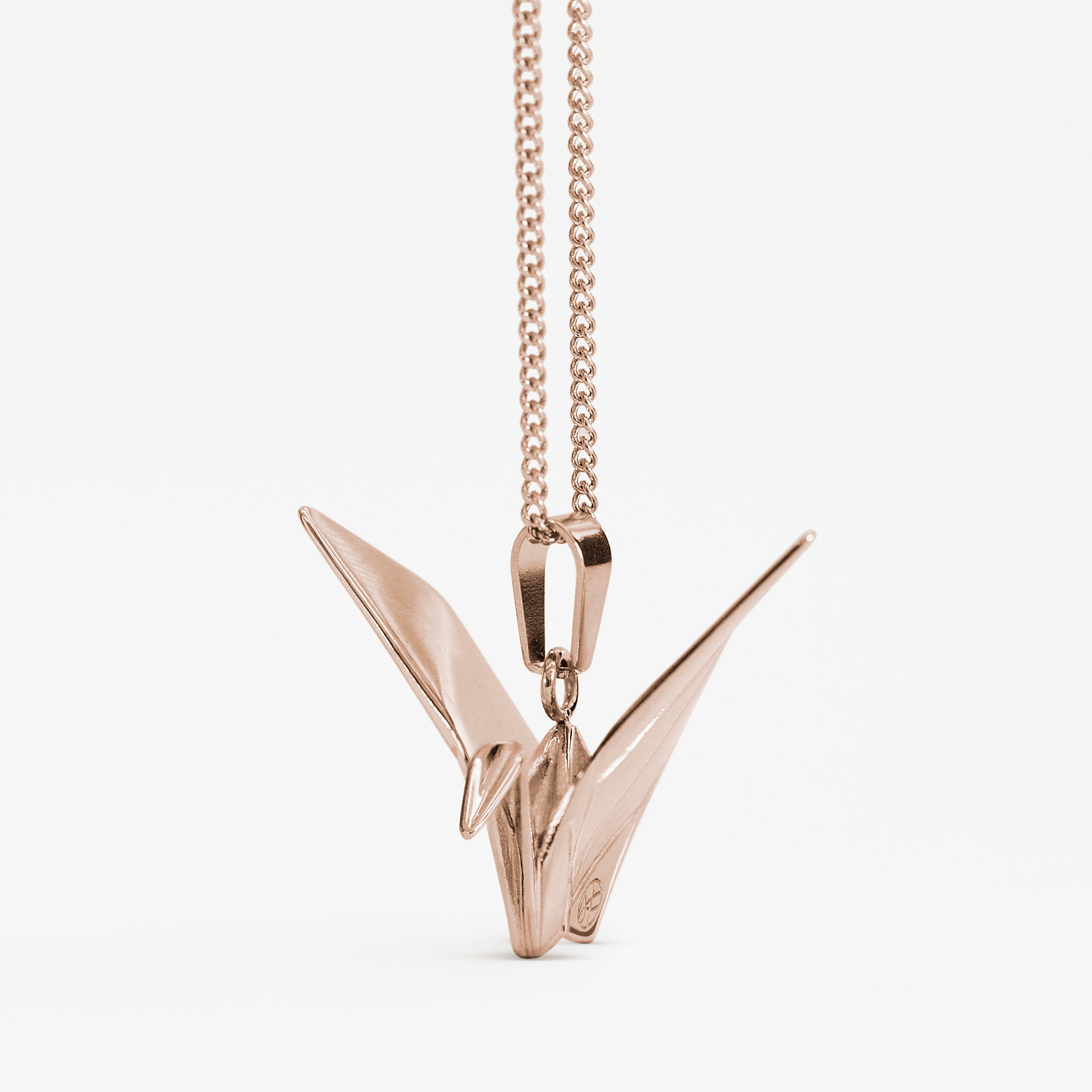 アクセサリー RIKUTO Tsuru Crane Pendant (Rose gold plated) | J + Mikoto – J+Mikoto